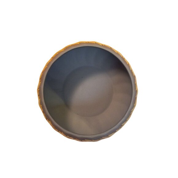 Wedgwood Vintage Light Blue Jasperware Trinket Box Floral Design Swirled Scallop - Picture 6 of 13